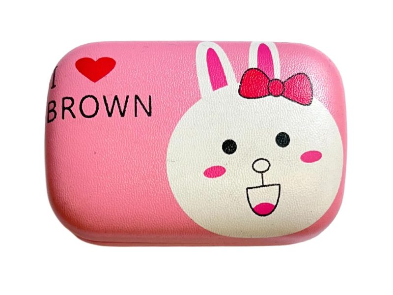 I love Brown-oppbevaringssett for kontaktlinser, farge: rosa