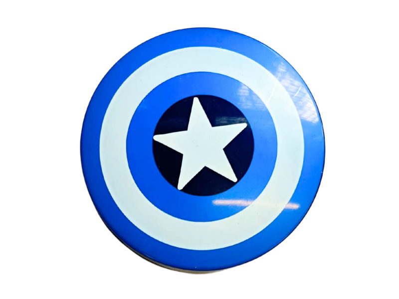 Oppbevaringssett for kontaktlinser med Captain America-mønster, farge: blå