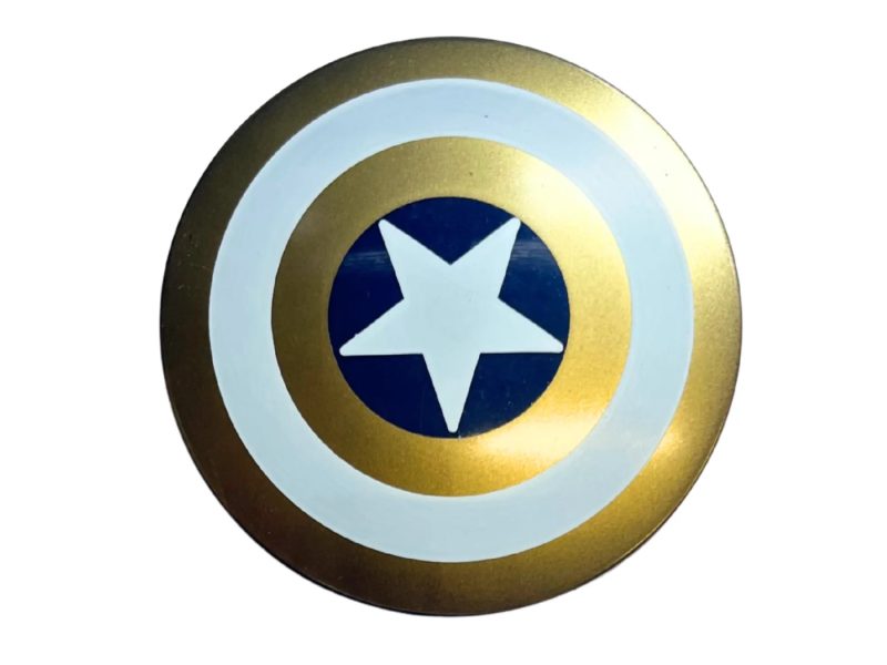Captain America-mønstret oppbevaringssett for kontaktlinser, farge: gull