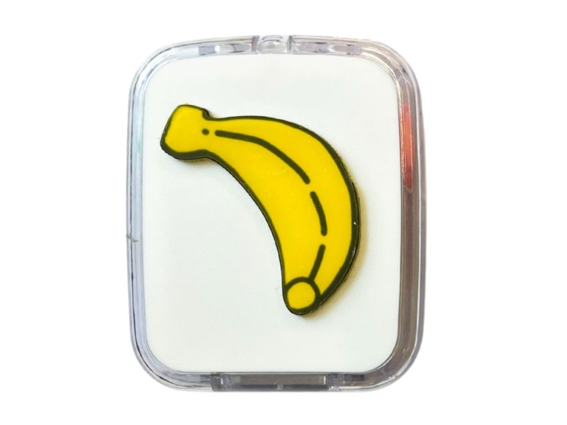 Oppbevaringssett for kontaktlinser med fruktmønster, farge: Banan
