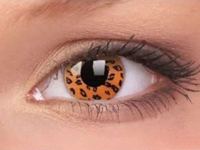 ColourVUE Crazy Yellow Leopard (2 linser) - uten dioptri