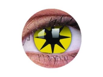 ColourVUE Crazy Yellow Star (2 linser) - uten dioptri