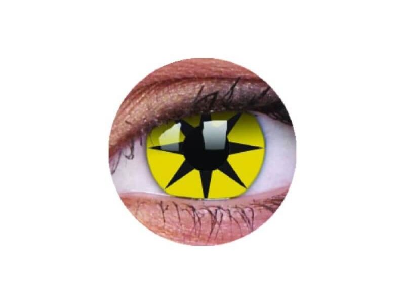 ColourVUE Crazy Yellow Star (2 linser) - uten dioptri