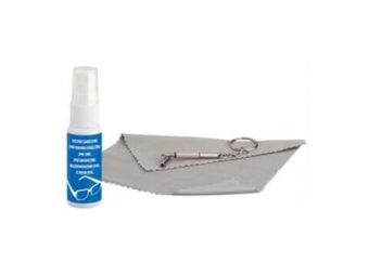   Brillerengjøringsspray med alkohol (20 ml) + våtservietter + skrutrekker