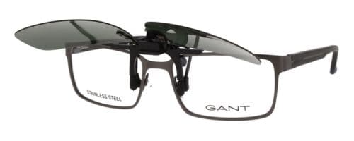 gant briller med klips-på-tilbehør