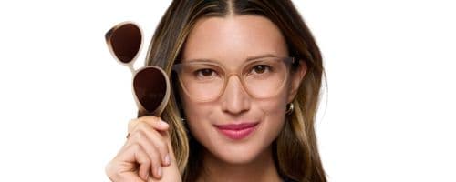 briller for kvinner med klips-på